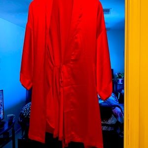 Victoria secret red silk robe